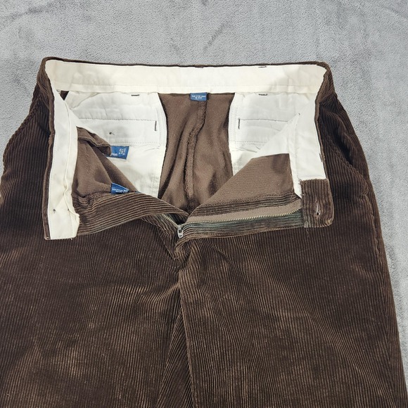 Polo Ralph Lauren Corduroy Pants Mens 35x32 Brown Flat Front Wide Wale Chino - Picture 9 of 16